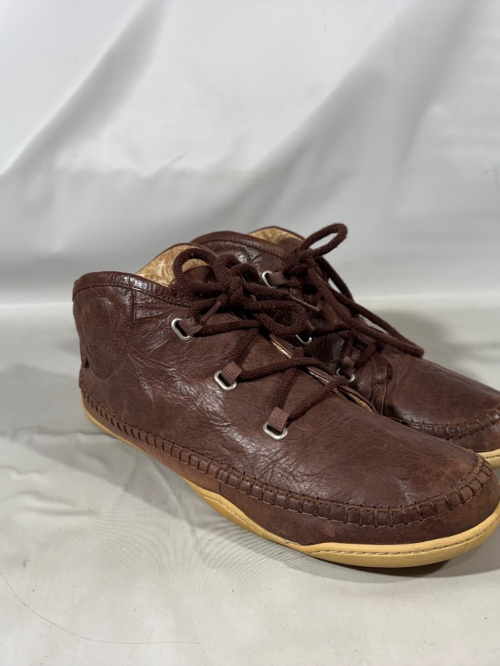 Vtg Timberland Earthkeepers Crinkled Leather Driving Moccasin Women Size 11